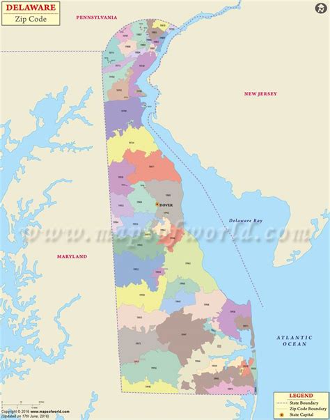 Delaware Zip Code Map Delaware Postal Code