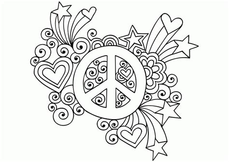 coloring pages  peace signs coloring home