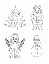 Christmas Objects Coloring Pages Index Print sketch template
