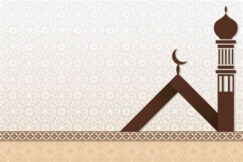 Islamic Background With Modern Mosque Silhouette Looped