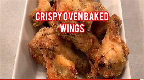 easy oven baked crispy chicken wings youtube