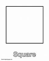 Square Coloring Shape Pages sketch template