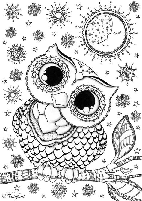 printable owl coloring pages  adults top  cute owl coloring