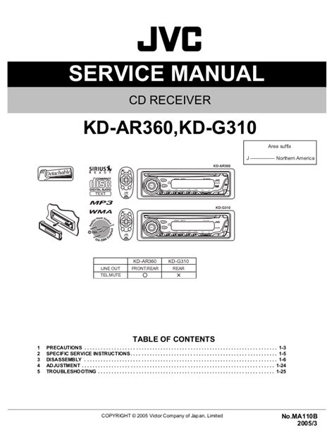 jvc kd ar kd  service manual