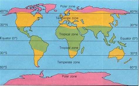 map  world zones  degrees water cycle weather climate pinterest gardens search