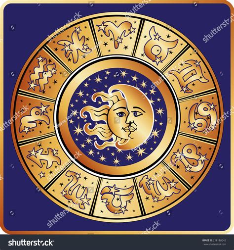 horoscope circle  zodiac signs stars royalty  stock