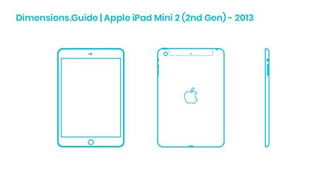 apple ipad mini   gen  dimensions drawings dimensionsguide