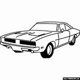 Dodge Charger Coloring Clipart 1968 Car Hemi 1969 Challenger Pages 1970 Drawing Sheets Cars Camaro Thecolor Online Rod Hot Rt sketch template