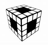 Cubo Rubik Acolore sketch template