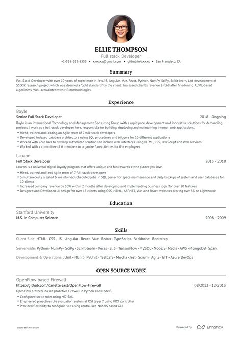 applicant resume format