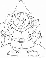 Dwarf Coloring Happy Action Pages sketch template