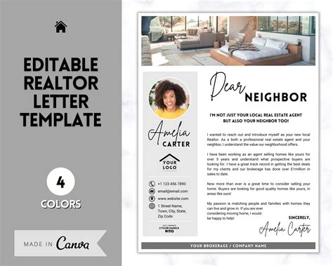 real estate agent letter realtor introduction template  etsy