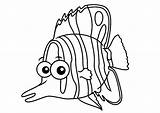 Coloring Butterflyfish Large sketch template