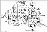 Australia Map Kids Australian Geography Animals Possum Magic Aboriginal Visit Continent School sketch template