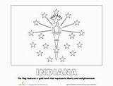 State Coloring Indiana Outline sketch template
