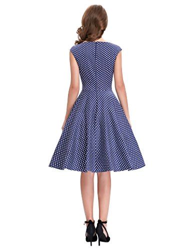 sleeveless 1950s cocktail dresses sweetheart neck polka dot 5 l