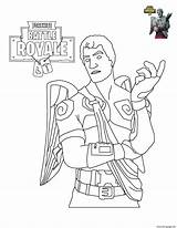 Coloring Royale Fortnite Battle Pages Character Printable Color sketch template