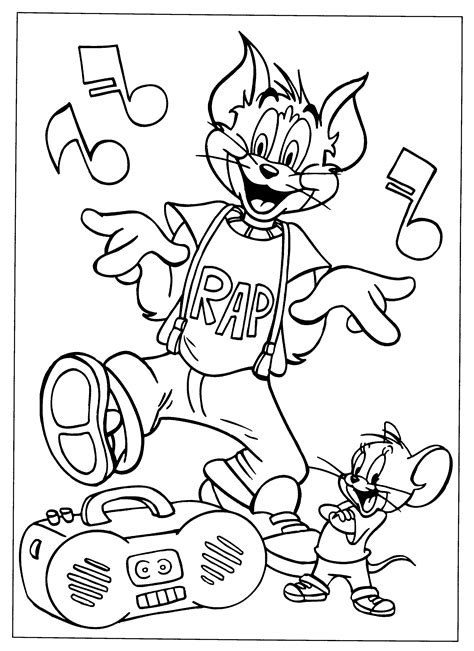 printable tom  jerry coloring pages  kids