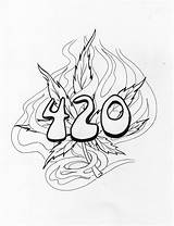 Weed Coloring Pages Leaf 420 Marijuana Drawing Tattoo Tattoos Outline Printable Drawings Adult Sheets Cannabis Lean Trippy Cool Book Colouring sketch template