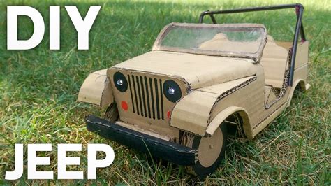 rc mini jeep diy  home cardboard jeep    electric toy