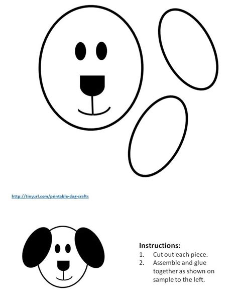 printable dog patterns  simple shapes  kids crafts feltmagnet