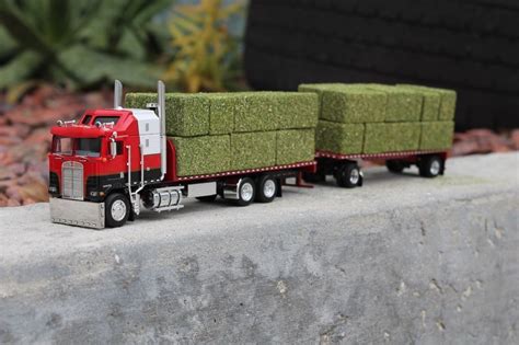 dcp custom kenworth  california style tandem hay truck semi