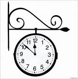Hanging Clock Pages Coloring Color Coloringpagesonly sketch template