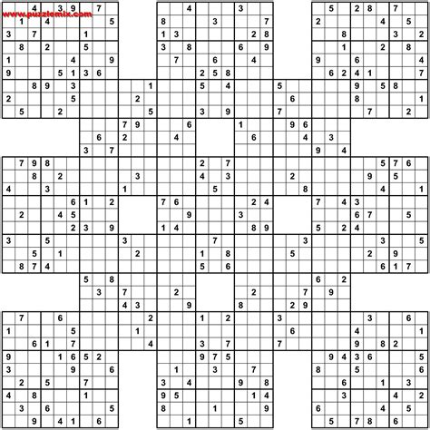 samurai sudoku printable  sudoku puzzles printable