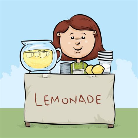 lemonade stand stock illustration illustration  cartoon