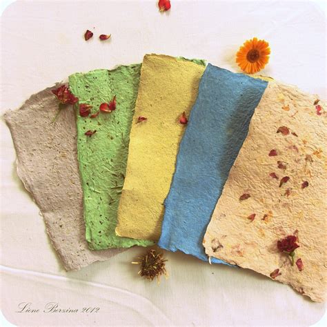 handmade recycled paper set  colors  luulla
