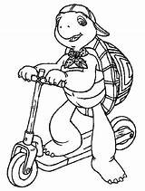 Franklin Coloring Pages Turtle Choose Board Scooter Stunning Ride sketch template