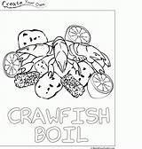 Boil Crawfish Cajun Louisiana Mardi Getdrawings sketch template