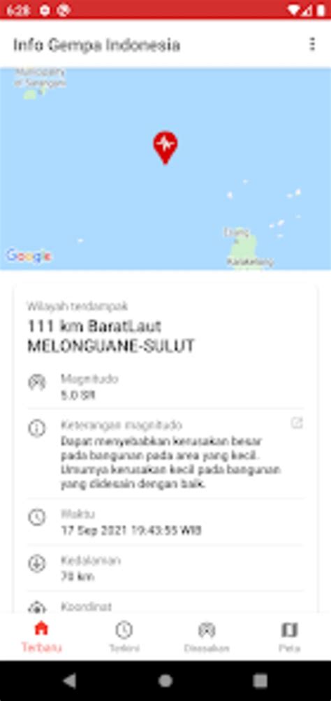 info gempa terbaru indonesia  android