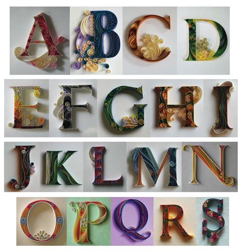 paper typography  typography served quilling letters quilling