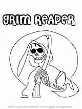 Coloring Pages Grim Reaper Halloween Packets Template Library Clipart sketch template