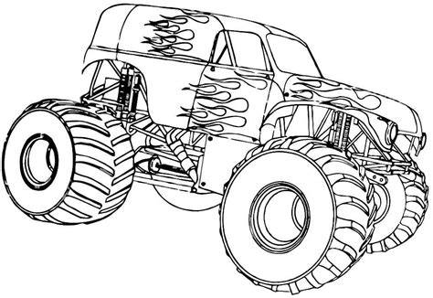 monster truck ausmalbilder kostenlose malvorlagen fuer kinder