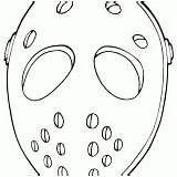 Mask Coloring Pages Goalie sketch template
