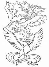 Pokemon Coloring Pages Legendary Go Zapdos sketch template