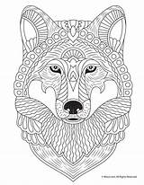 Coloring Adult Pages Animal Printable Wolf Fall Colouring Mandala Adults Kids Cool Animals Woojr Sheets Books Book Print Color Printables sketch template