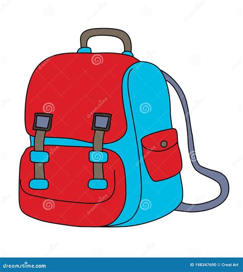 school bag clip art backpack illlustration vector stock vector illustration  artistic