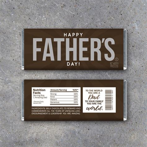 printable father  day candy bar wrappers template printable