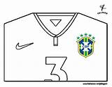 Colorir Futebol Camisa Copa Futbol Calcio Maglia Brasile Mondiali Samarreta Desenhos Dibuix Line Acolore Dibuixos sketch template