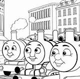 Thomas Pages Coloring Christmas Getcolorings Train sketch template