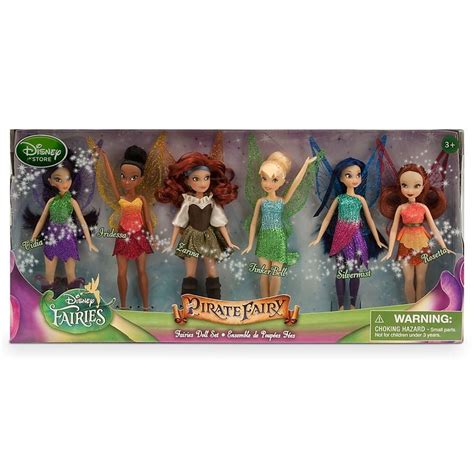 Disney Store The Pirate Fairy 6 Doll Set Zarina Vidia
