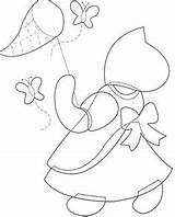 Sue Sunbonnet Applique sketch template