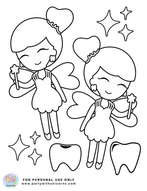 printable tooth fairy coloring pages printable blog