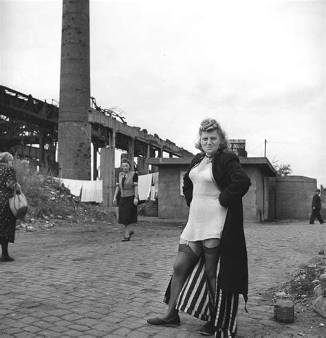[female Prostitute Near The Partially Destroyed Krupp Factory Essen