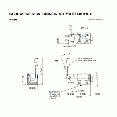 continental hydraulics vadm vmdm air lever operated directional control valves