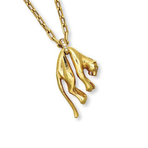 A Diamond And Gold PanthÈre’ Pendant Necklace By Cartier Christie S