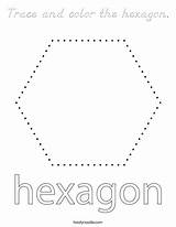 Trace Hexagon Cursive Twistynoodle sketch template